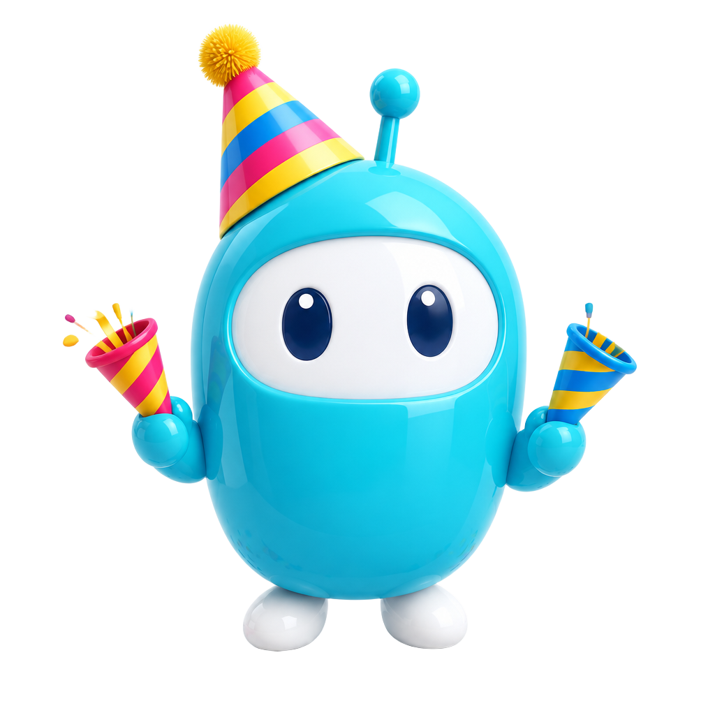 Birthday Bot, an AMMA mascot employee